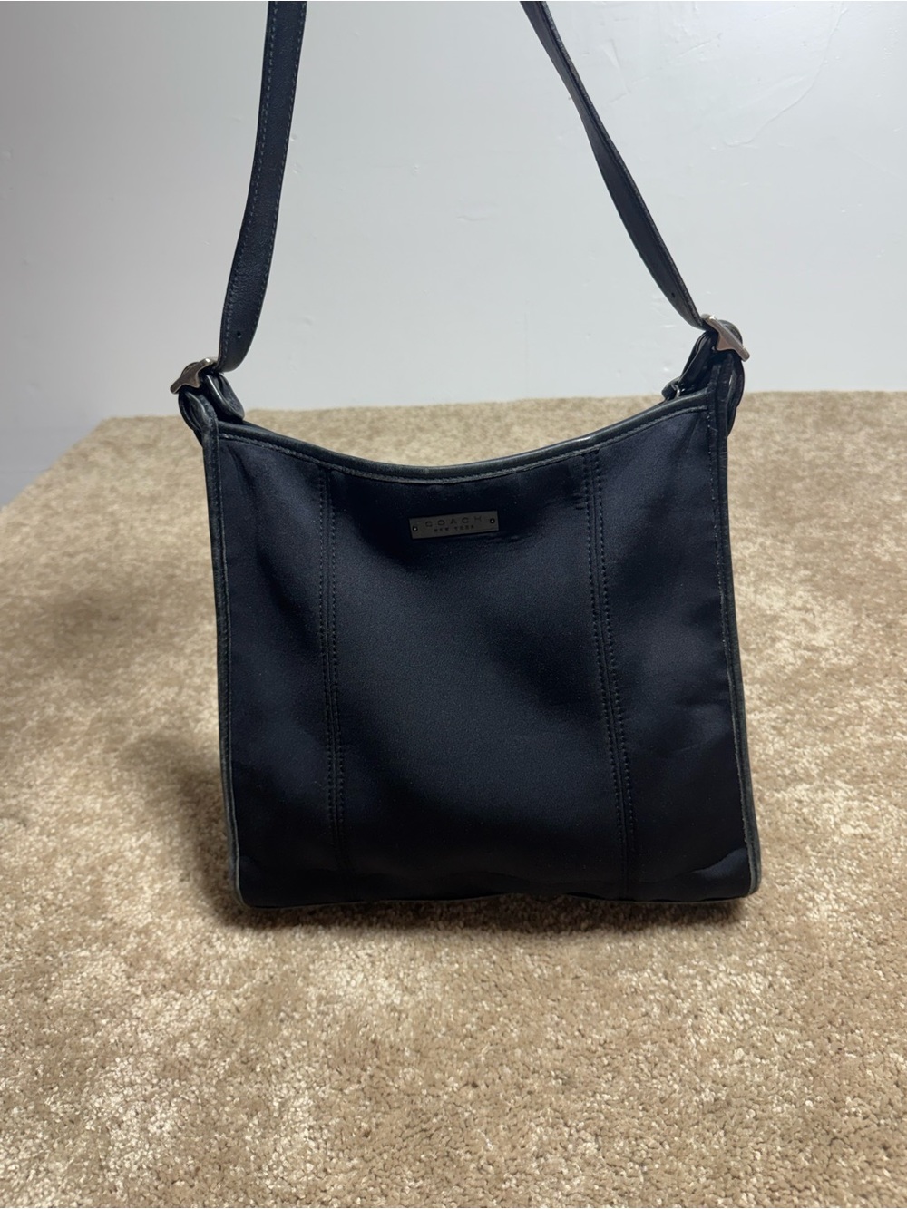 Coach Black Nylon Shoulder Crossbody Bag